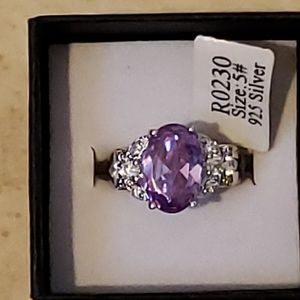 sterling silver butterfly kunzite ring size 5